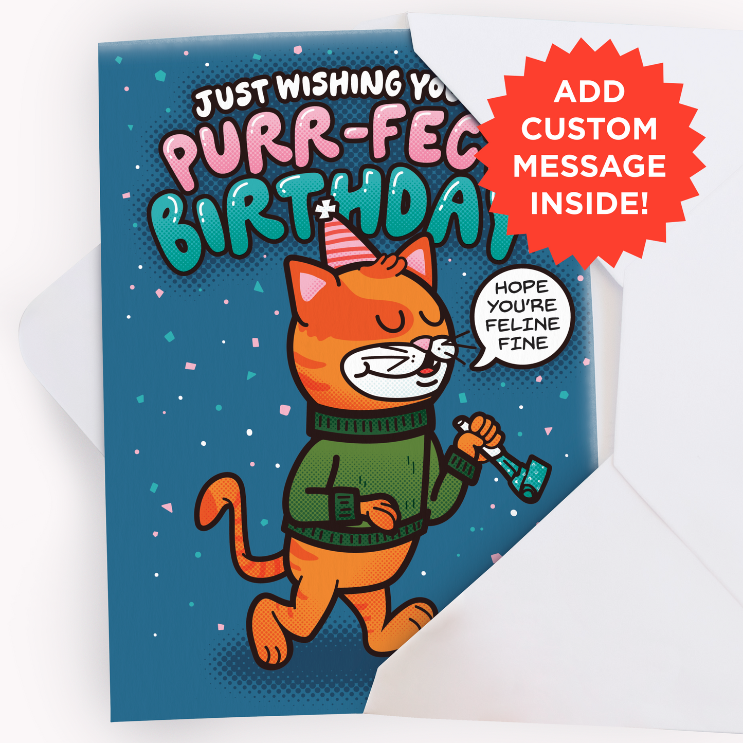 Endless Cool Cat Birthday Card - Gift Delivery