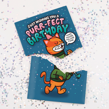 Endless Cool Cat Birthday With Glitter + Custom Message