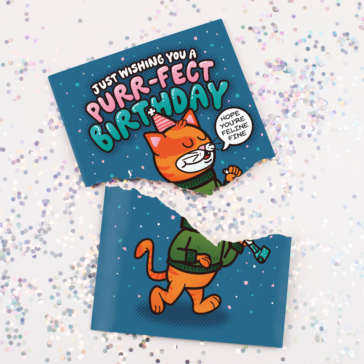 Endless Cool Cat Birthday Card - Gift Delivery