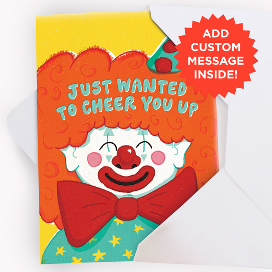 Endless Encouragement Clown Card - Gift Delivery