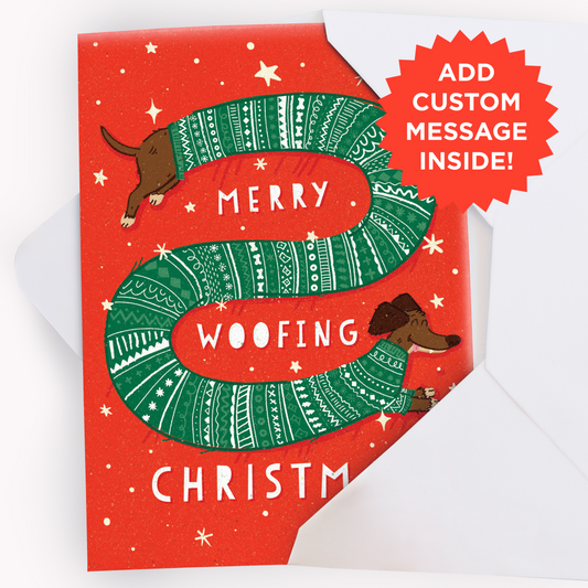 Endless Woofing Christmas Card - Gift Delivery