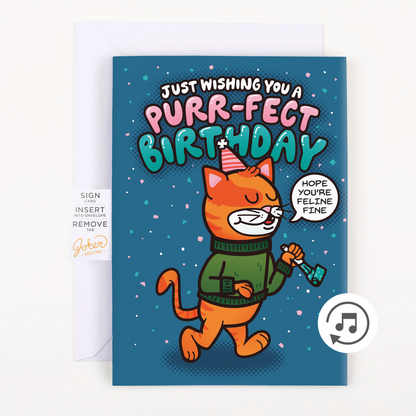 Endless Cool Cat Birthday With Glitter + Custom Message