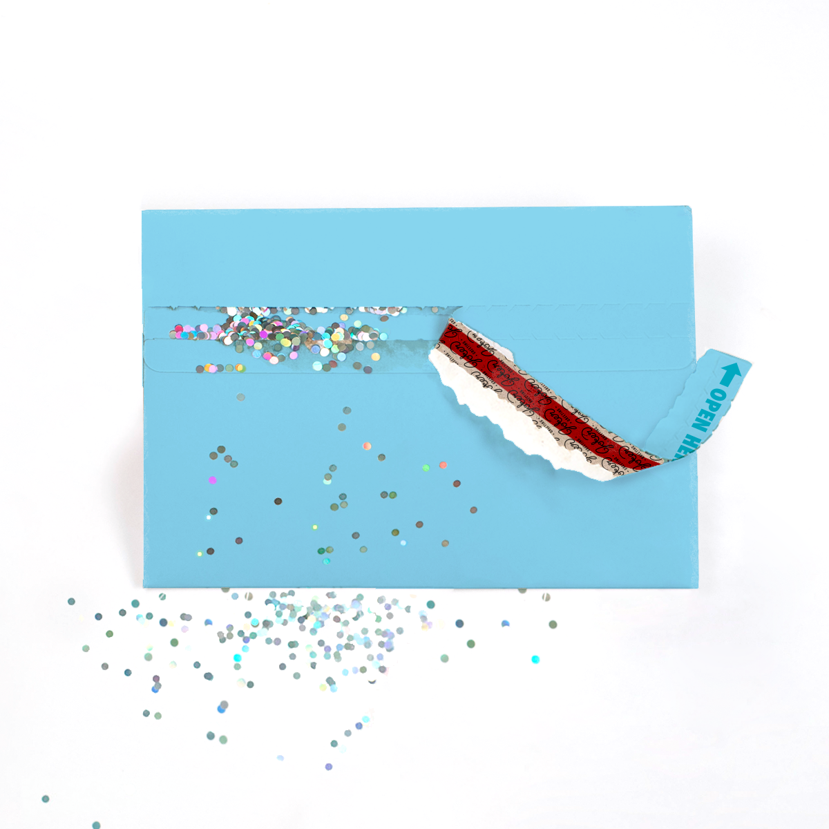 Glitter Trap Blue Envelope