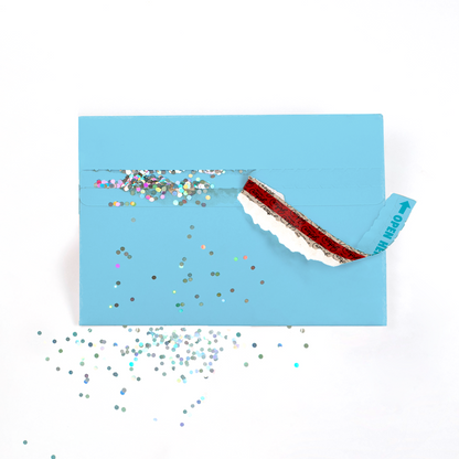 Glitter Trap Blue Envelope