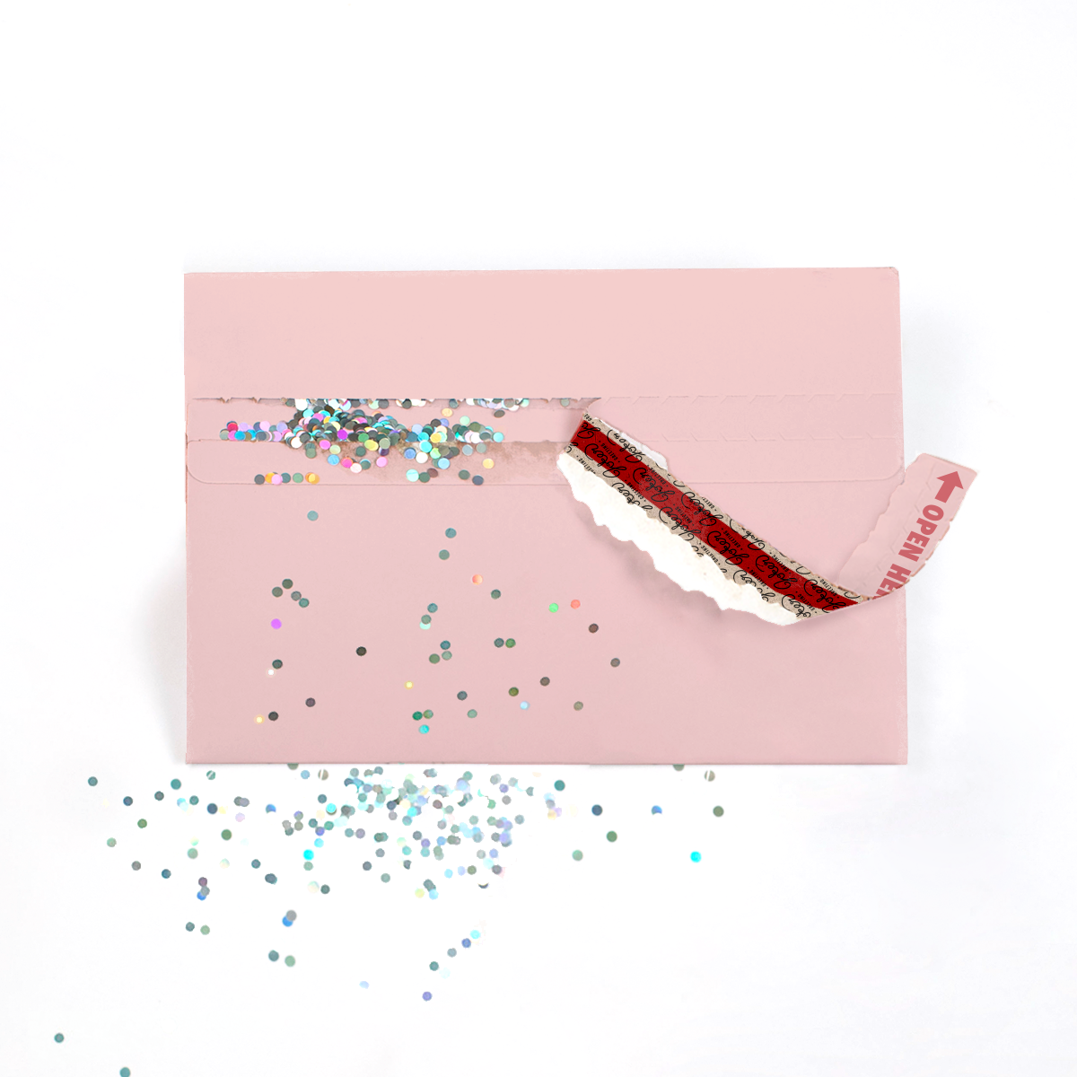 Glitter Trap Blush Envelope