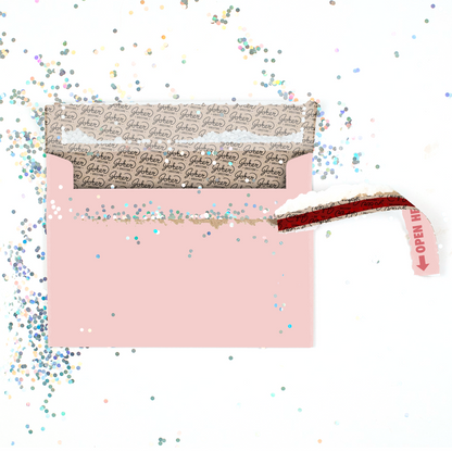 Glitter Trap Blush Envelope