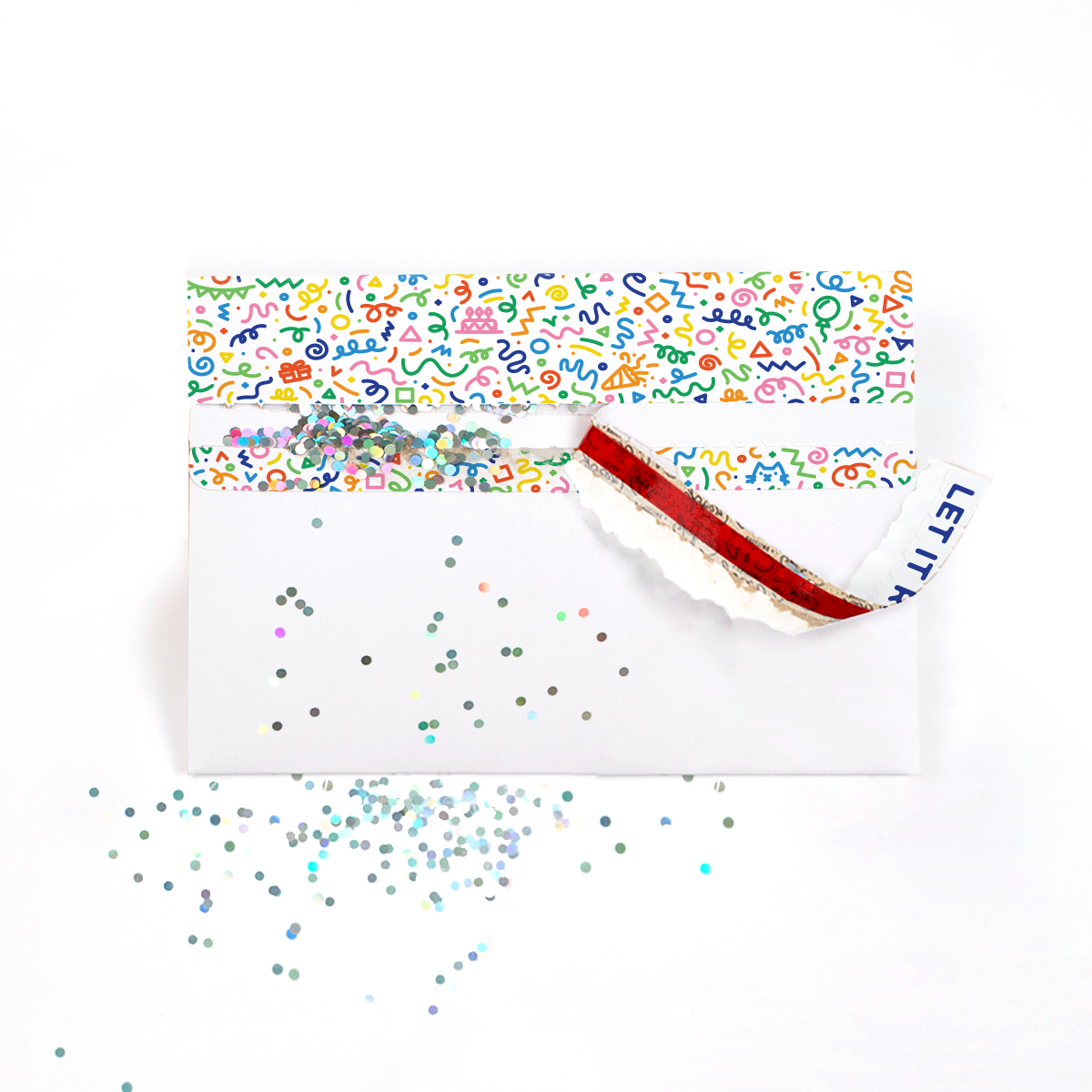 Endless Musical Birthday Glitter Trap Envelope - Gift Delivery
