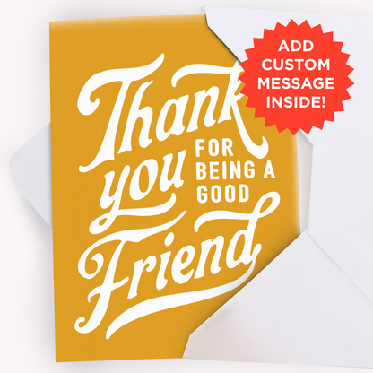 Endless Thank You For Being a Friend +  Gift Note