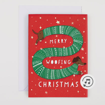 Endless Woofing Christmas Card - Gift Delivery