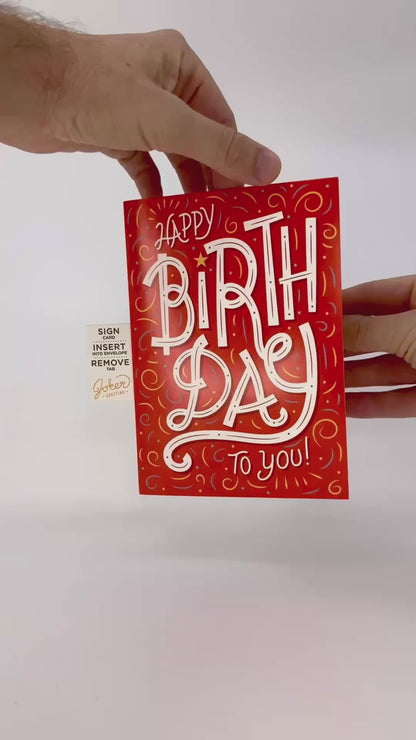 Endless Red Birthday Card - Gift Delivery
